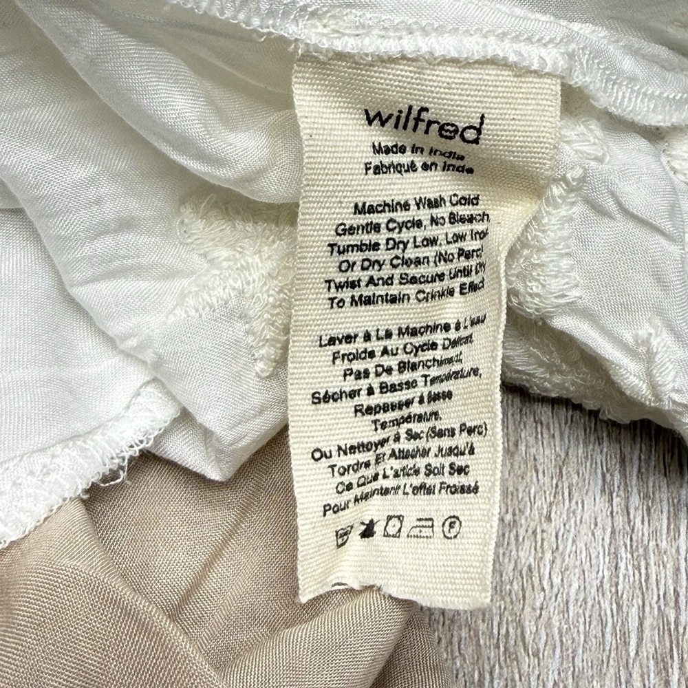 NWT Wilfred Boho Dress M White Embroidery Lace Swim Cover-up w/Liner MSRP $150 - Picture 10 of 11